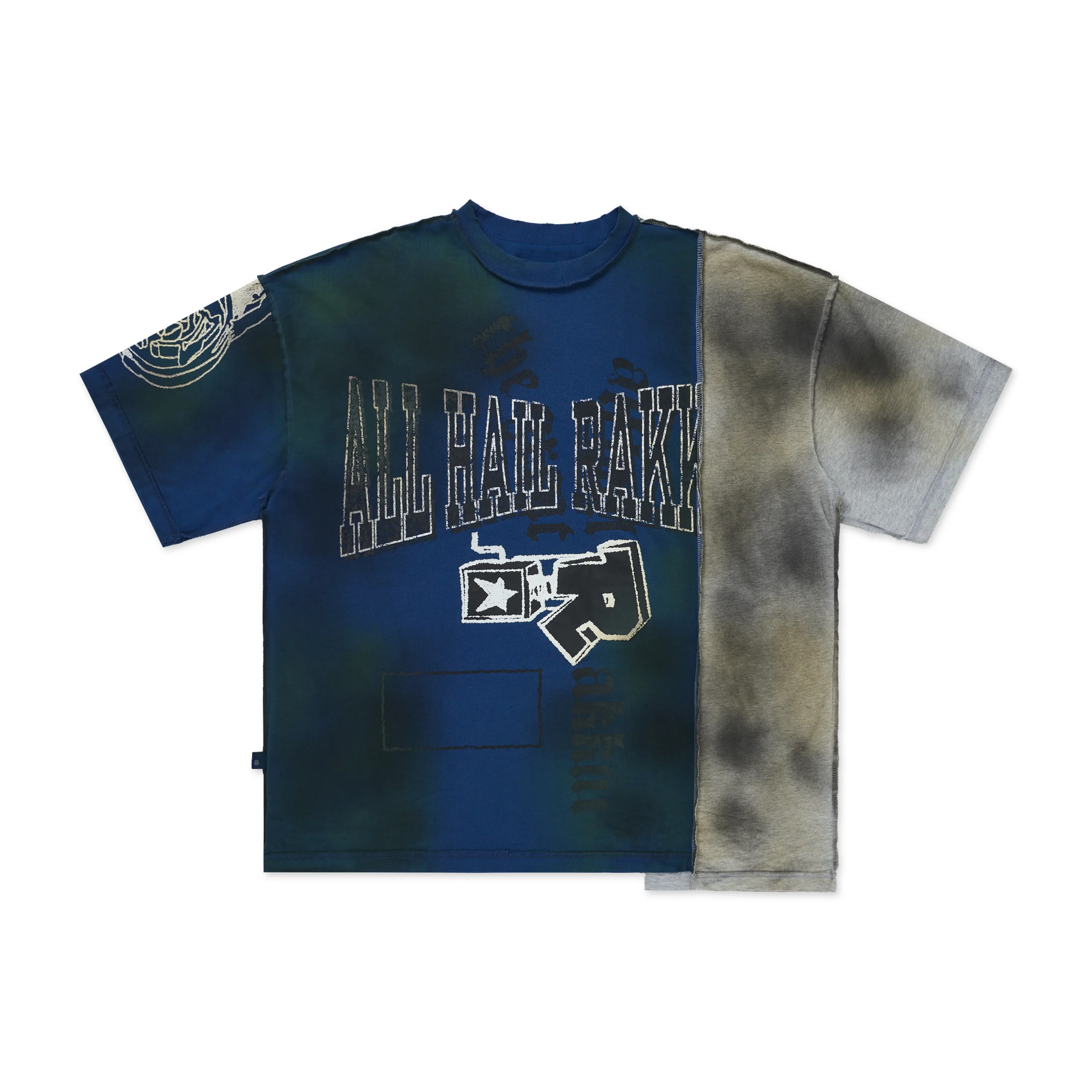 ALMOST HAFT HAFT Blue Tee