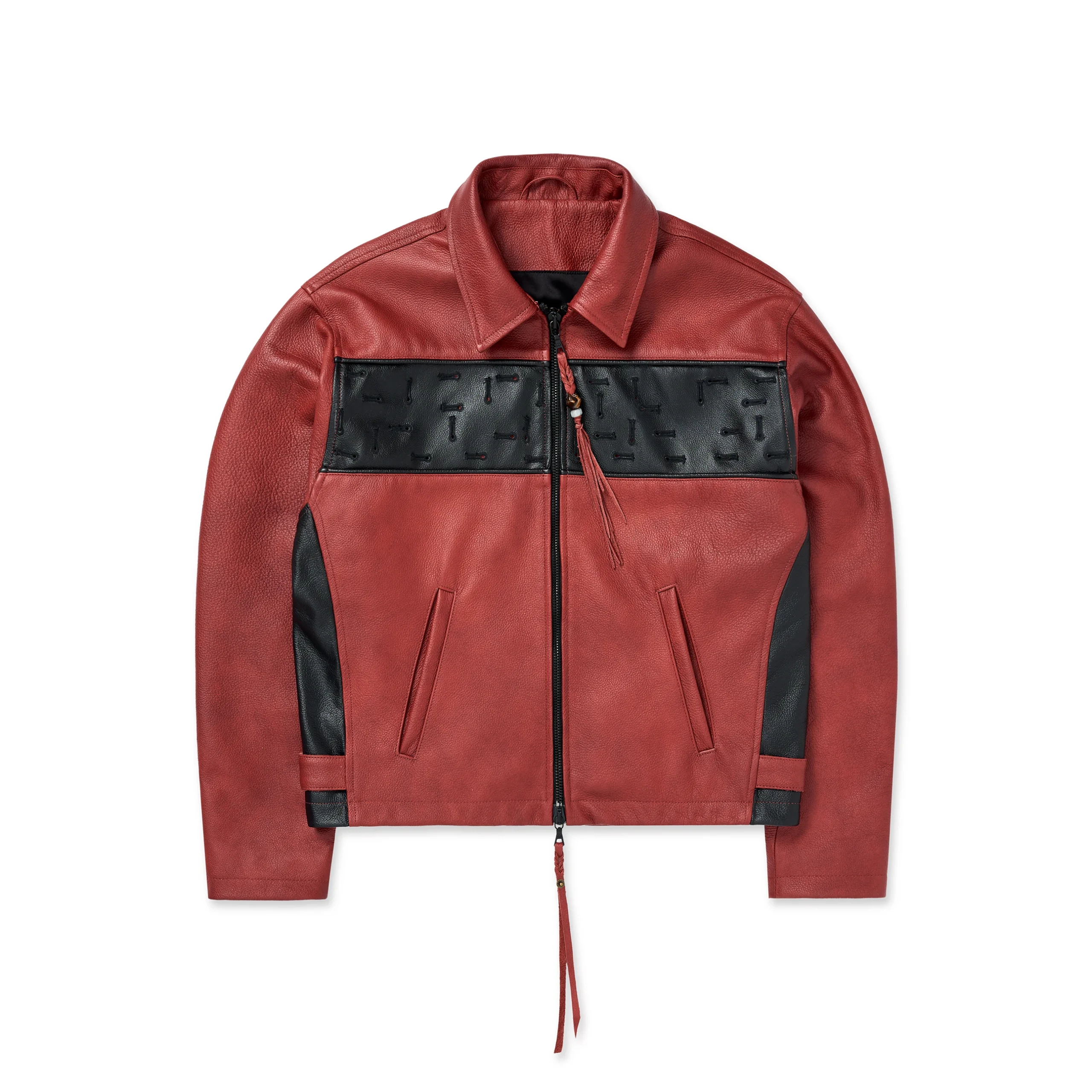 TATTOO Red Leather Jacket