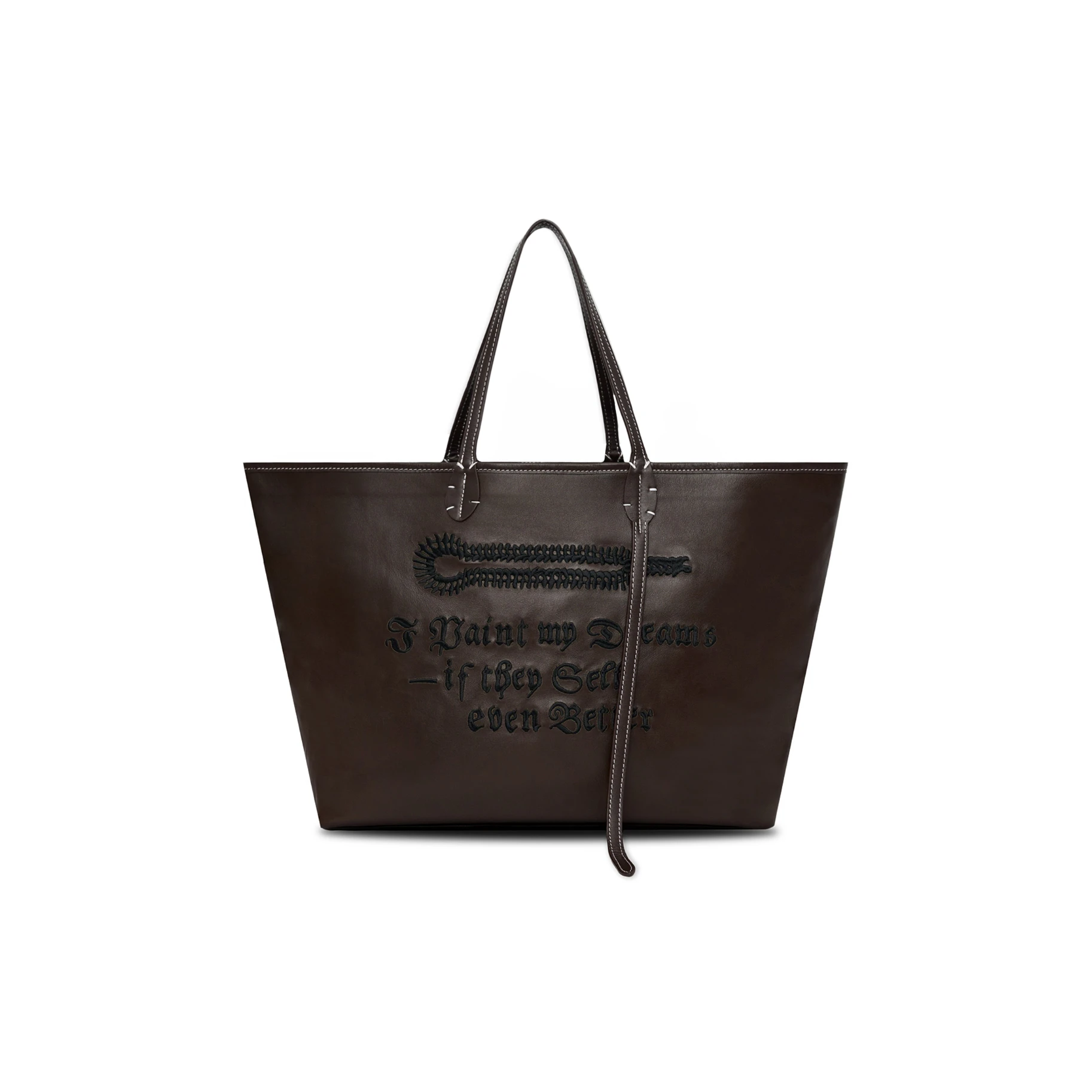 CHEDDAR Brown Leather Tote Bag