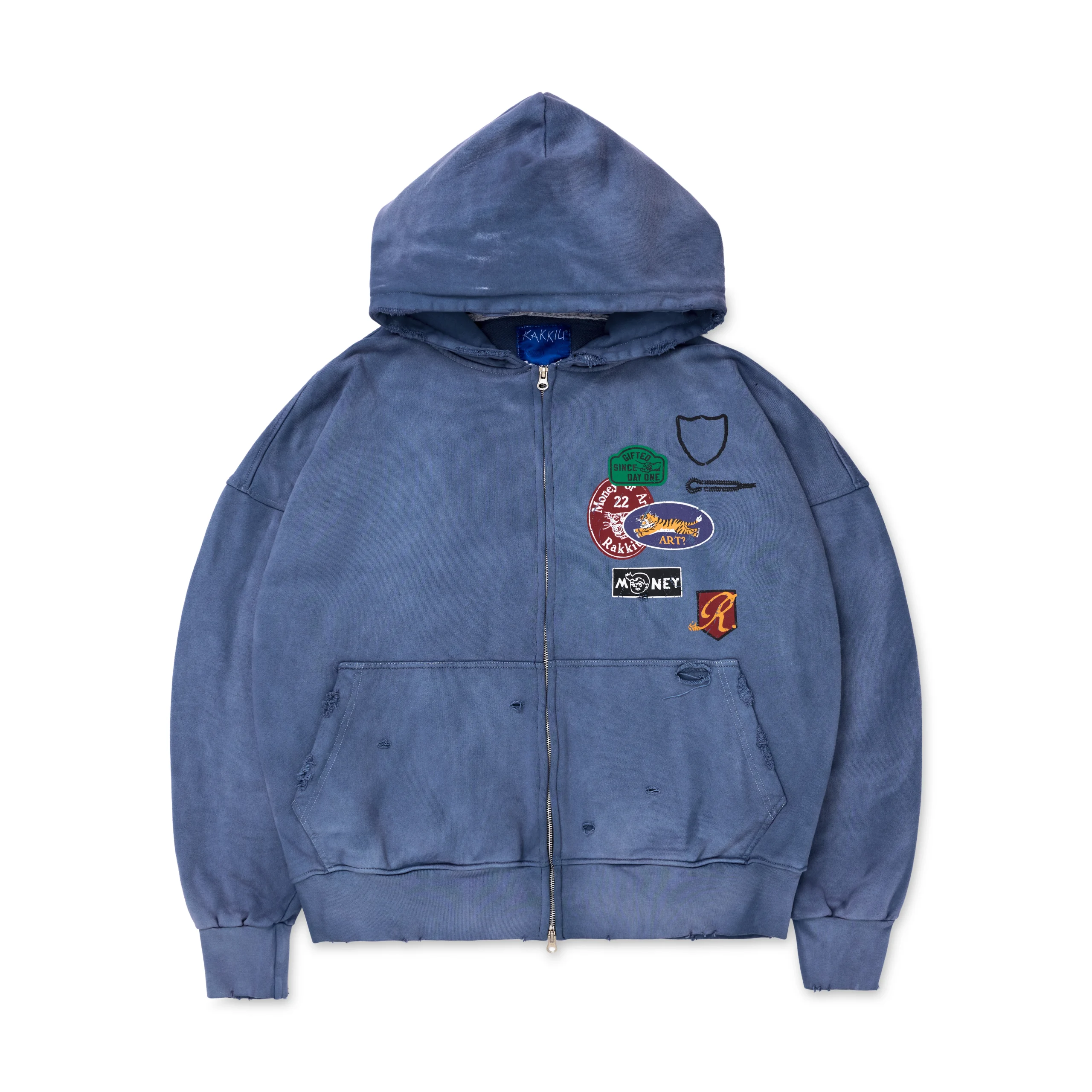 PRICE TAG Blue Hoodzip