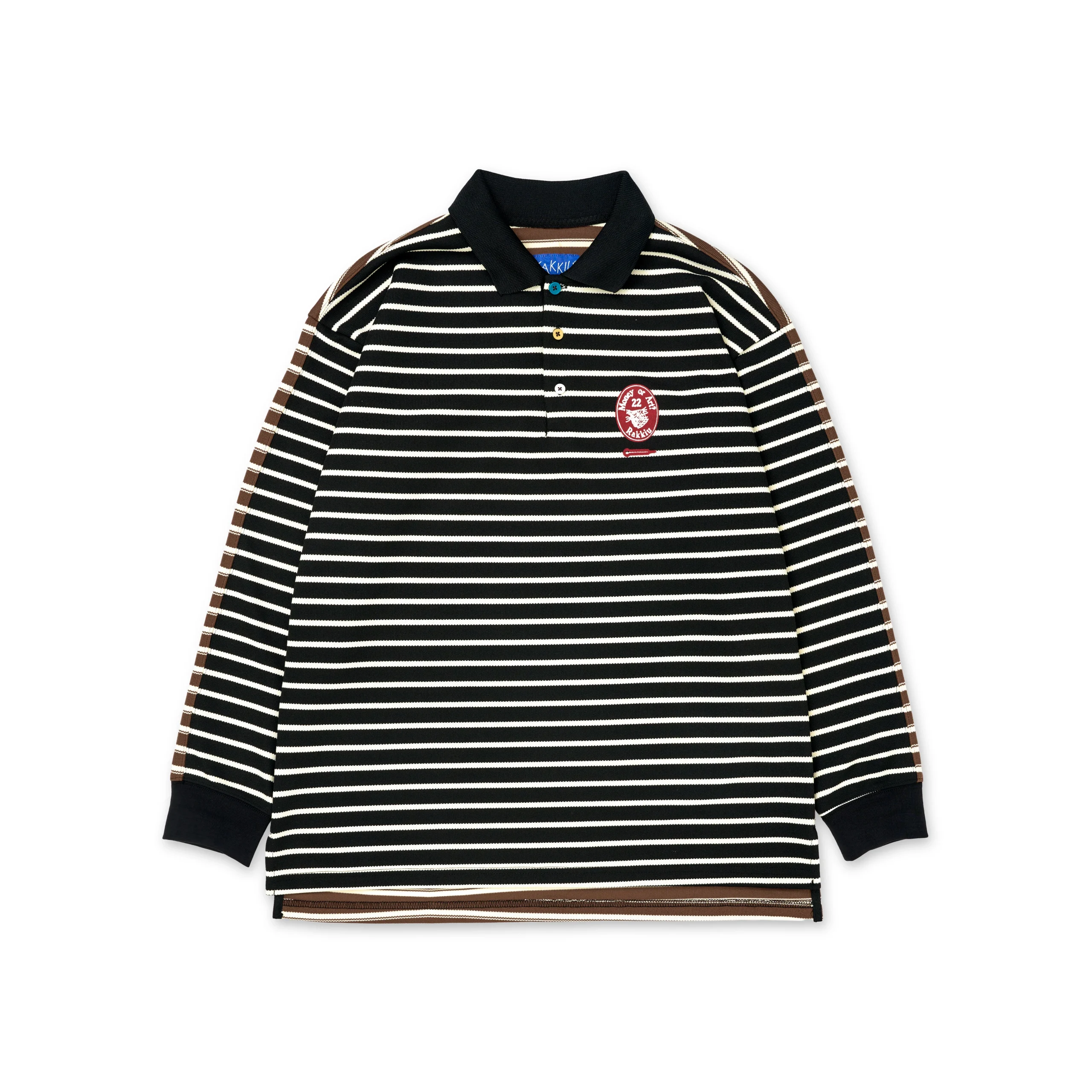 SLAB IT Brown&Gray Striped Polo
