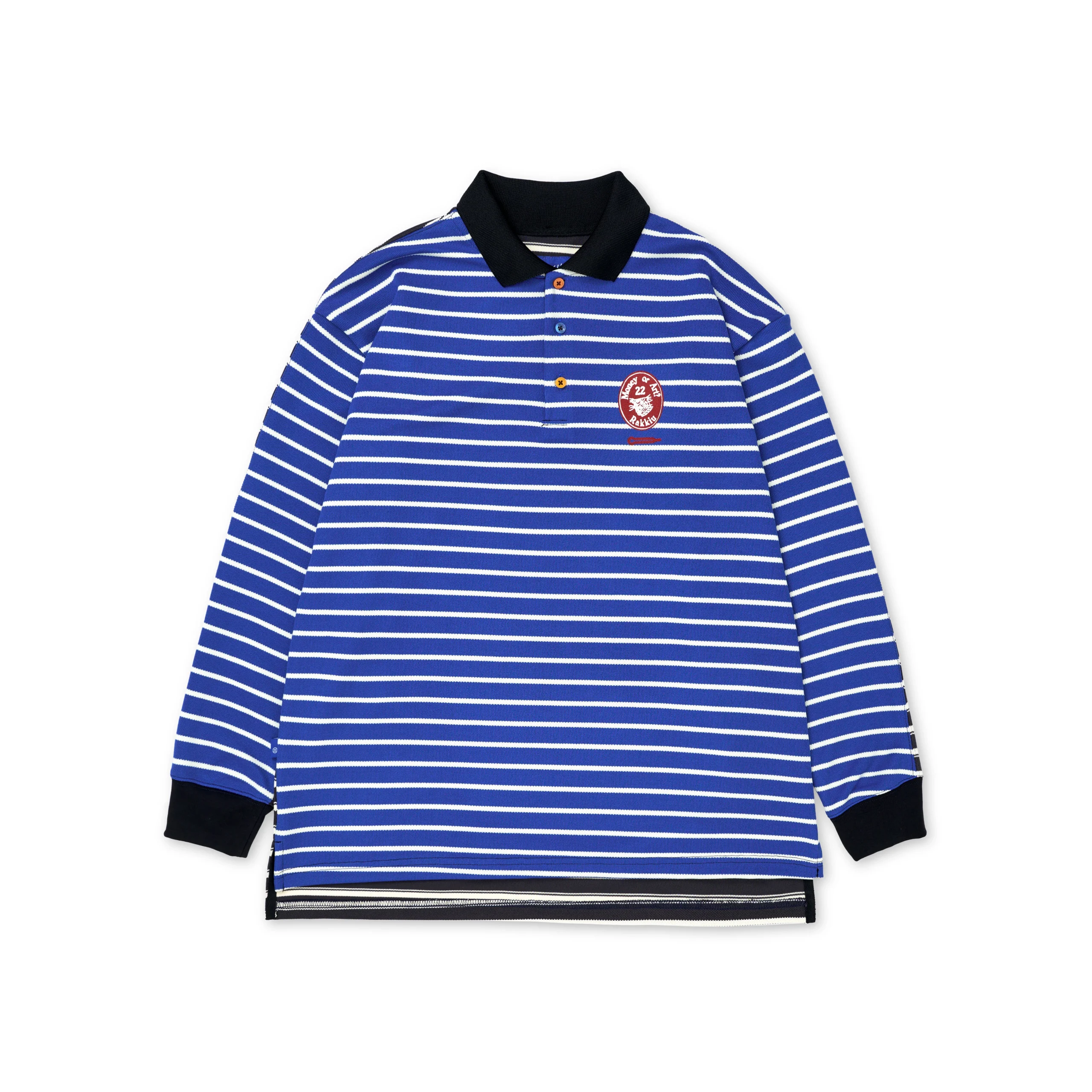 SLAB IT Blue&Black Striped Polo