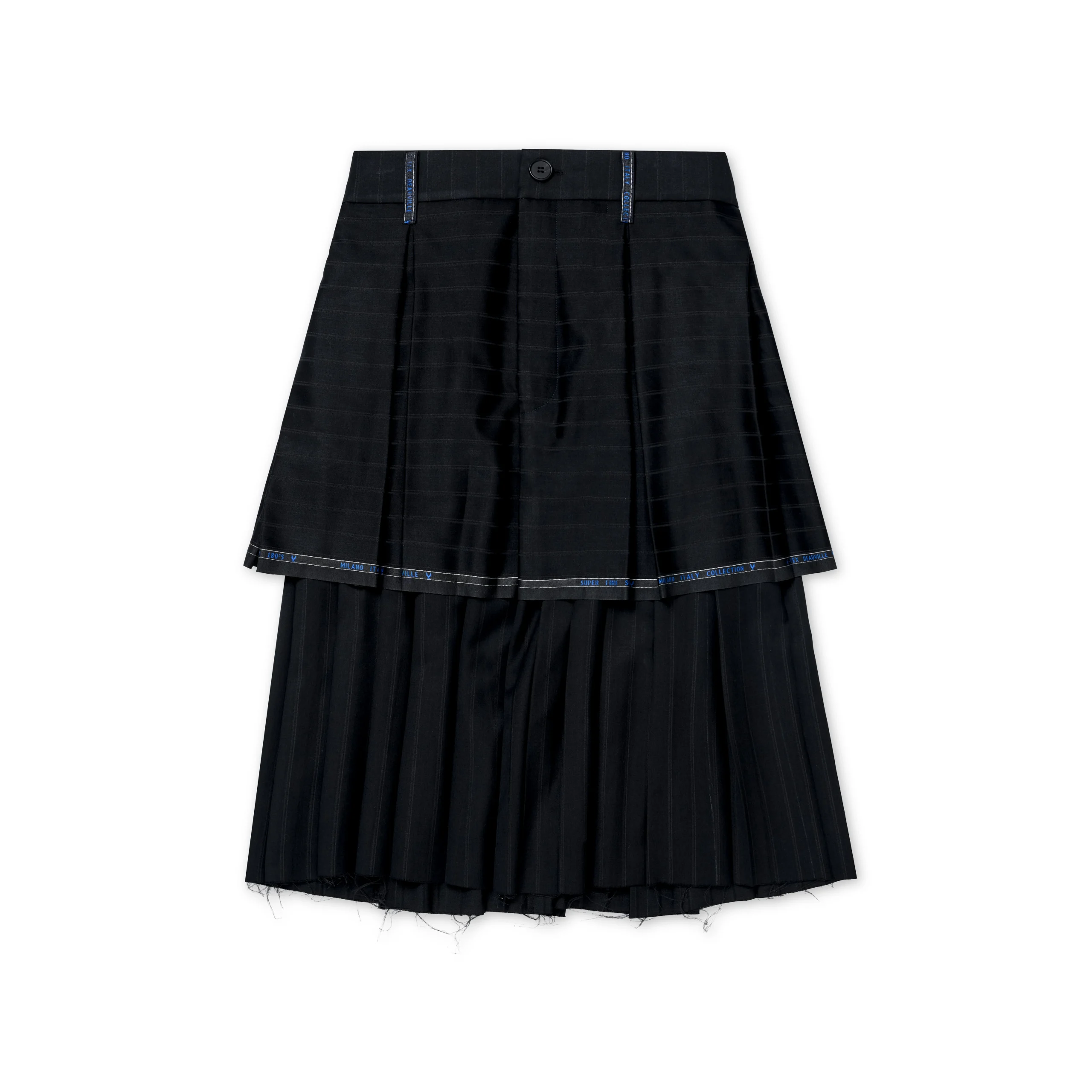 HUSTLE Two-tier Stripe Skirt