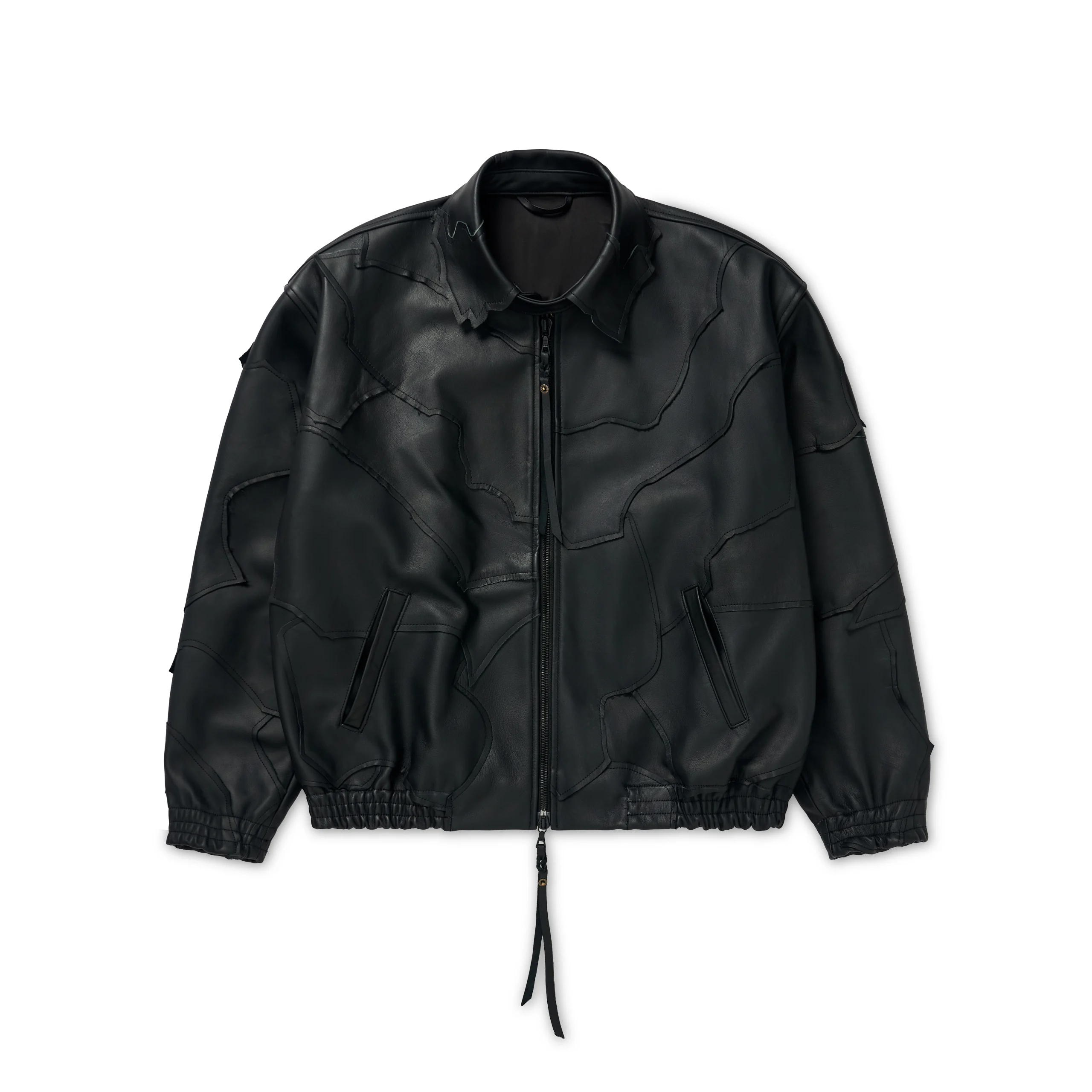ARTHEAD Black Leather Panel Jacket
