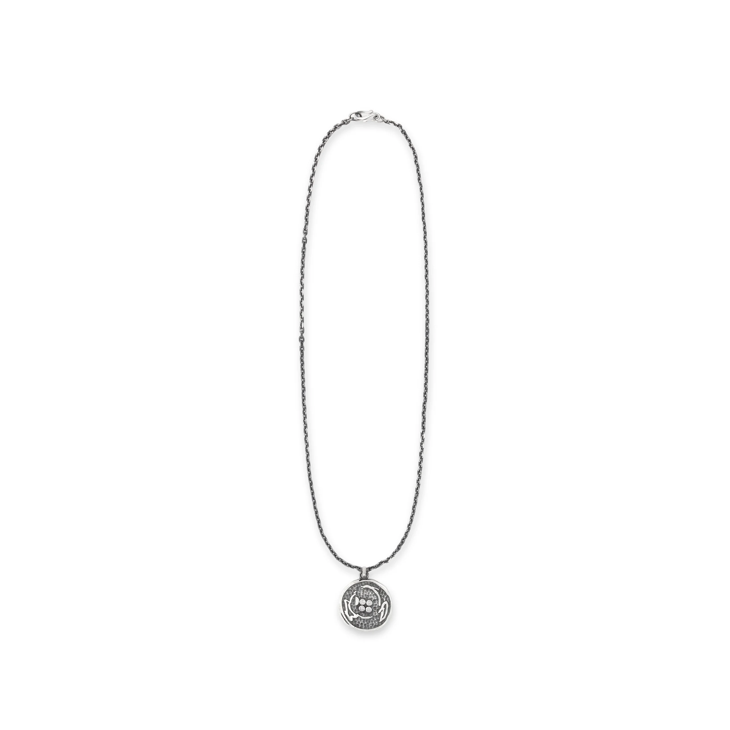 BUTTON Silver Chain Necklace