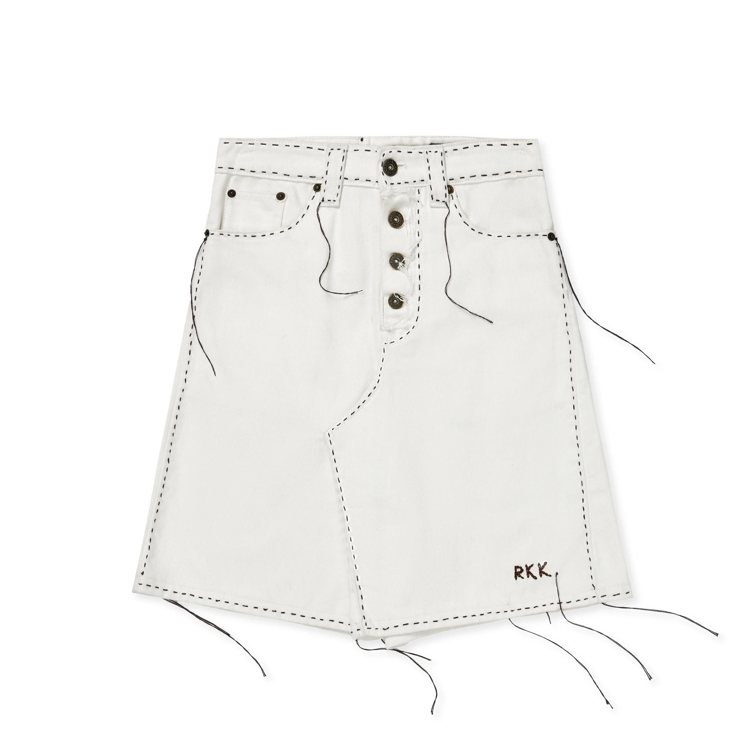 FW25 Runway WHITE DENIM SHORT