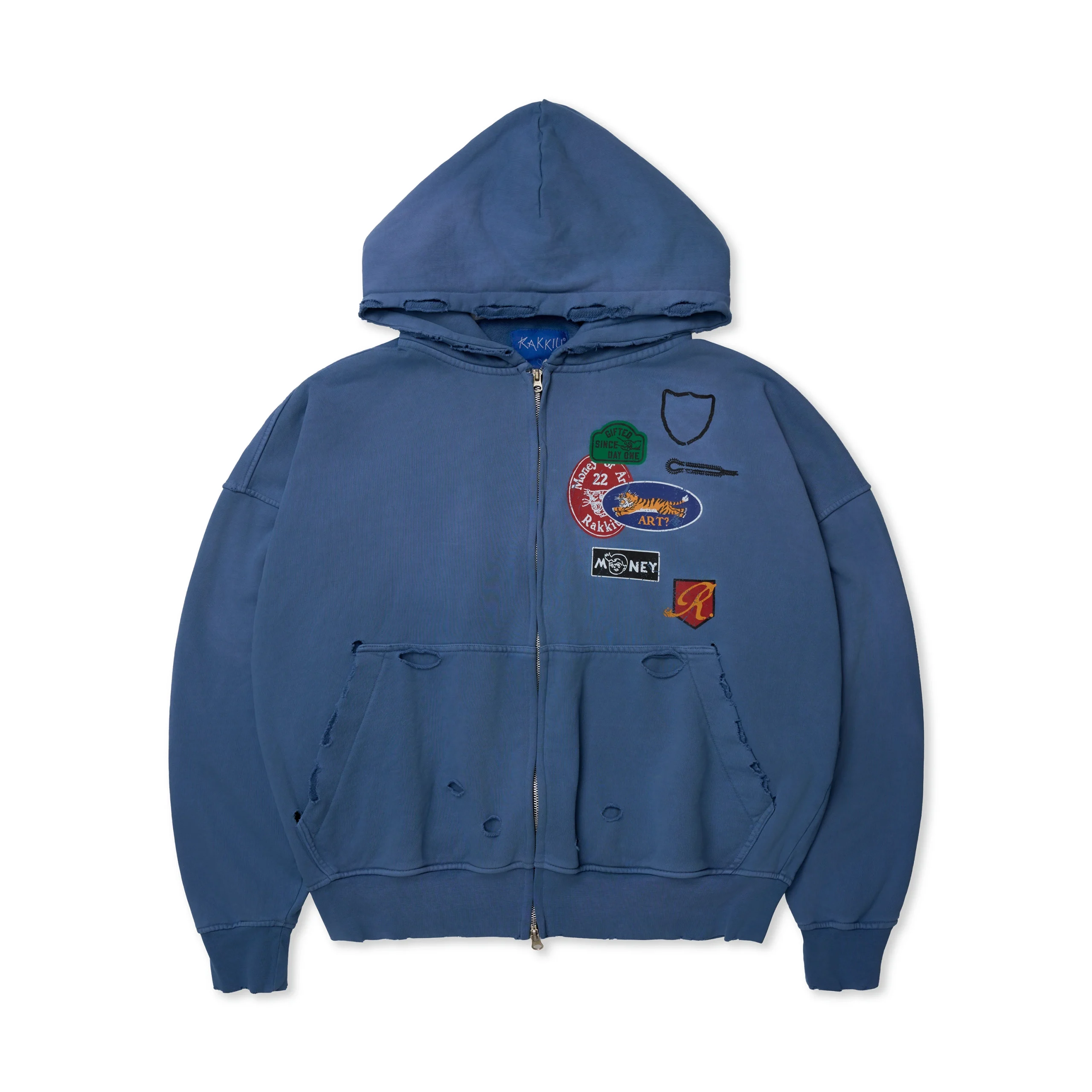 PRICE TAG Blue Hoodzip