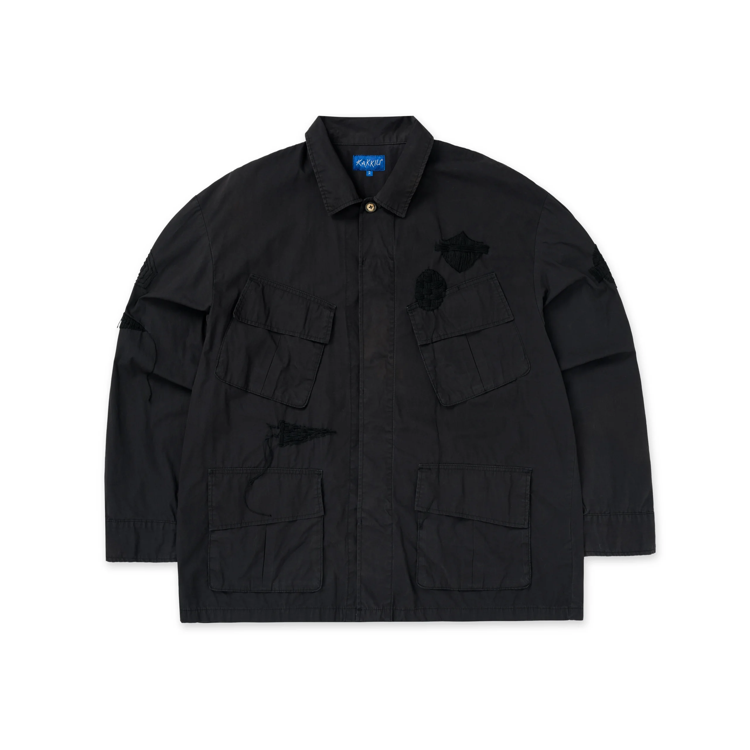 FW25 Runway EMBROIDERY BLACK SHIRT