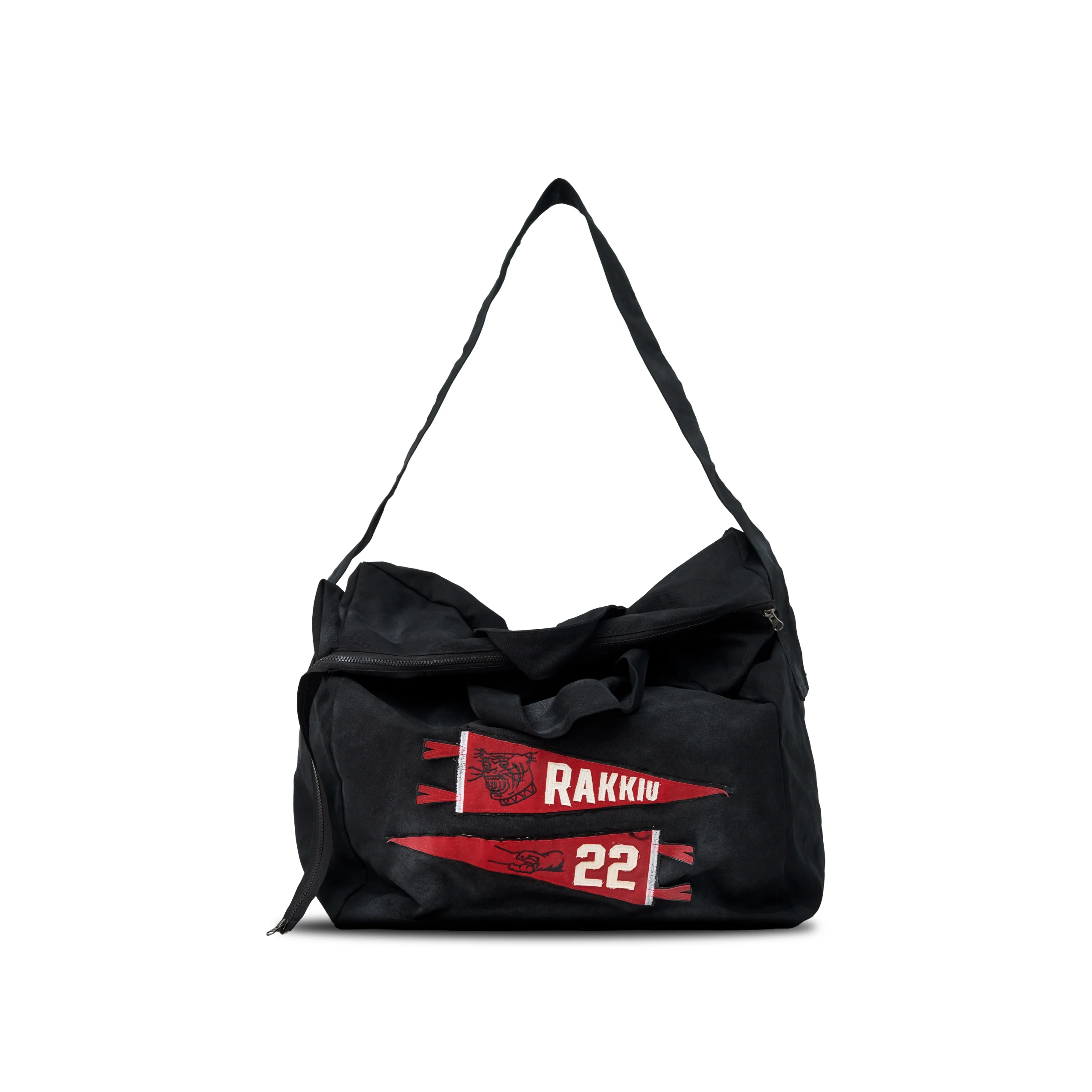 FW25 Runway FLAGS BLACK CANVAS BAG
