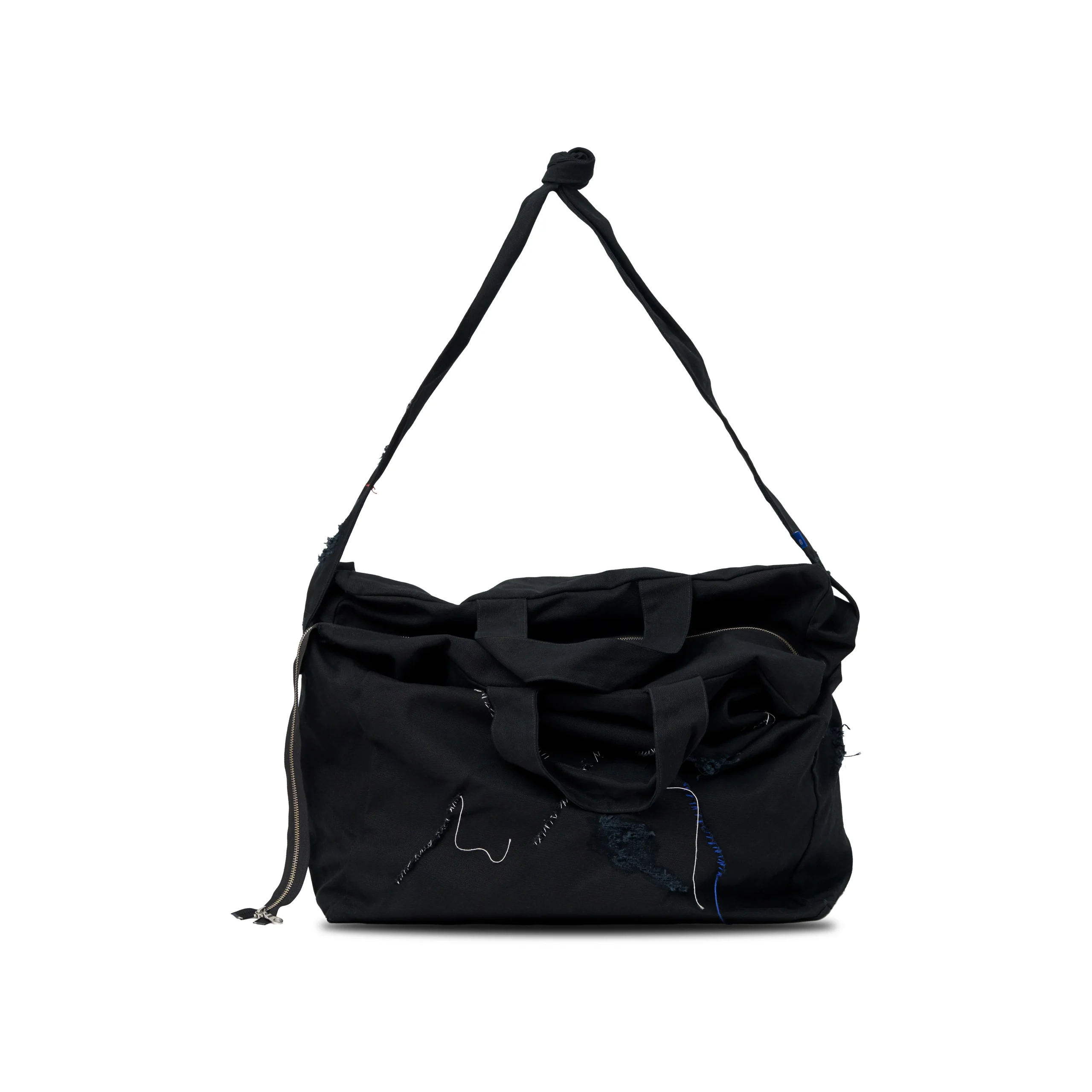 FW25 Runway DISTRESS BLACK CANVAS BAG 1