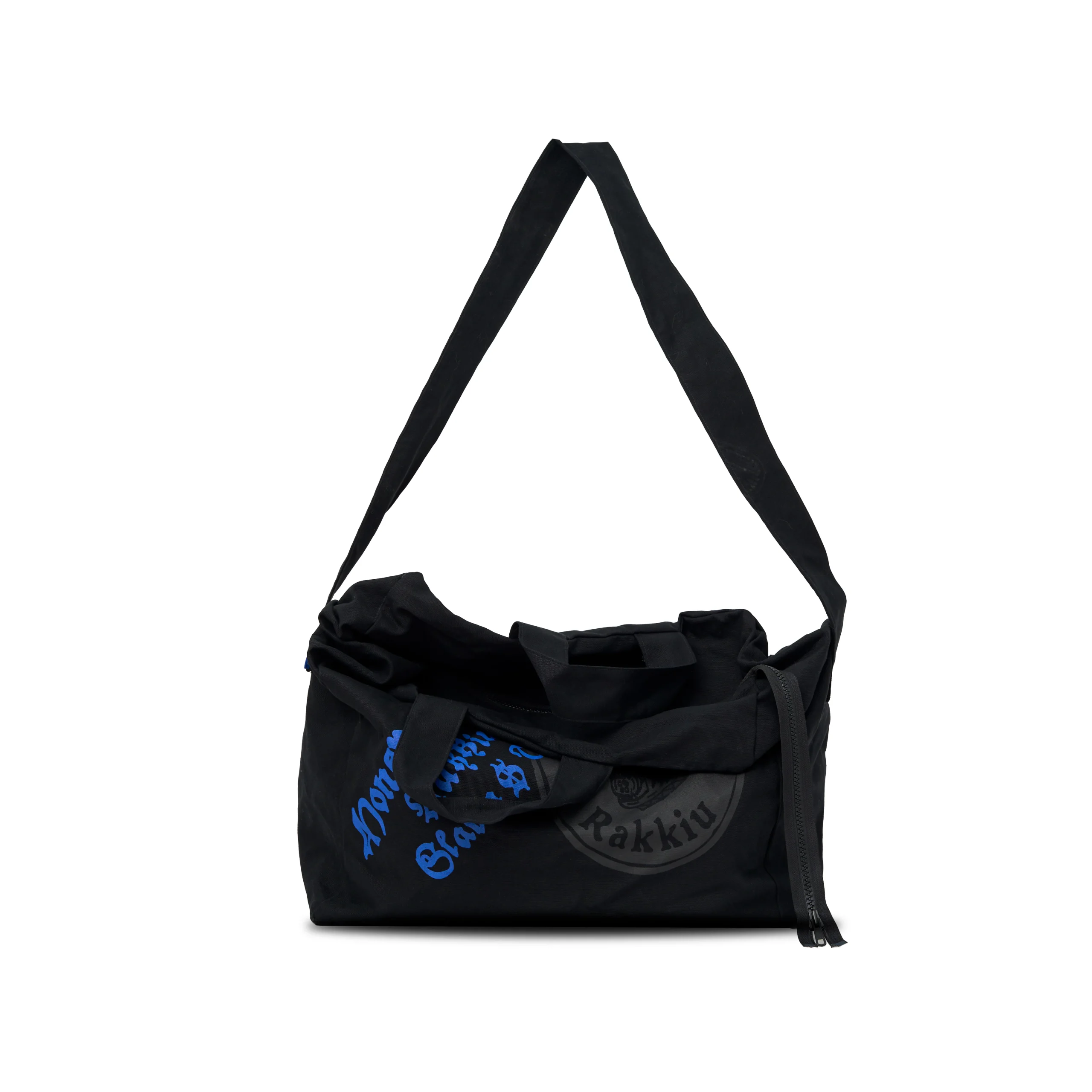 FW25 Runway PRINTED BLACK CANVAS BAG 1