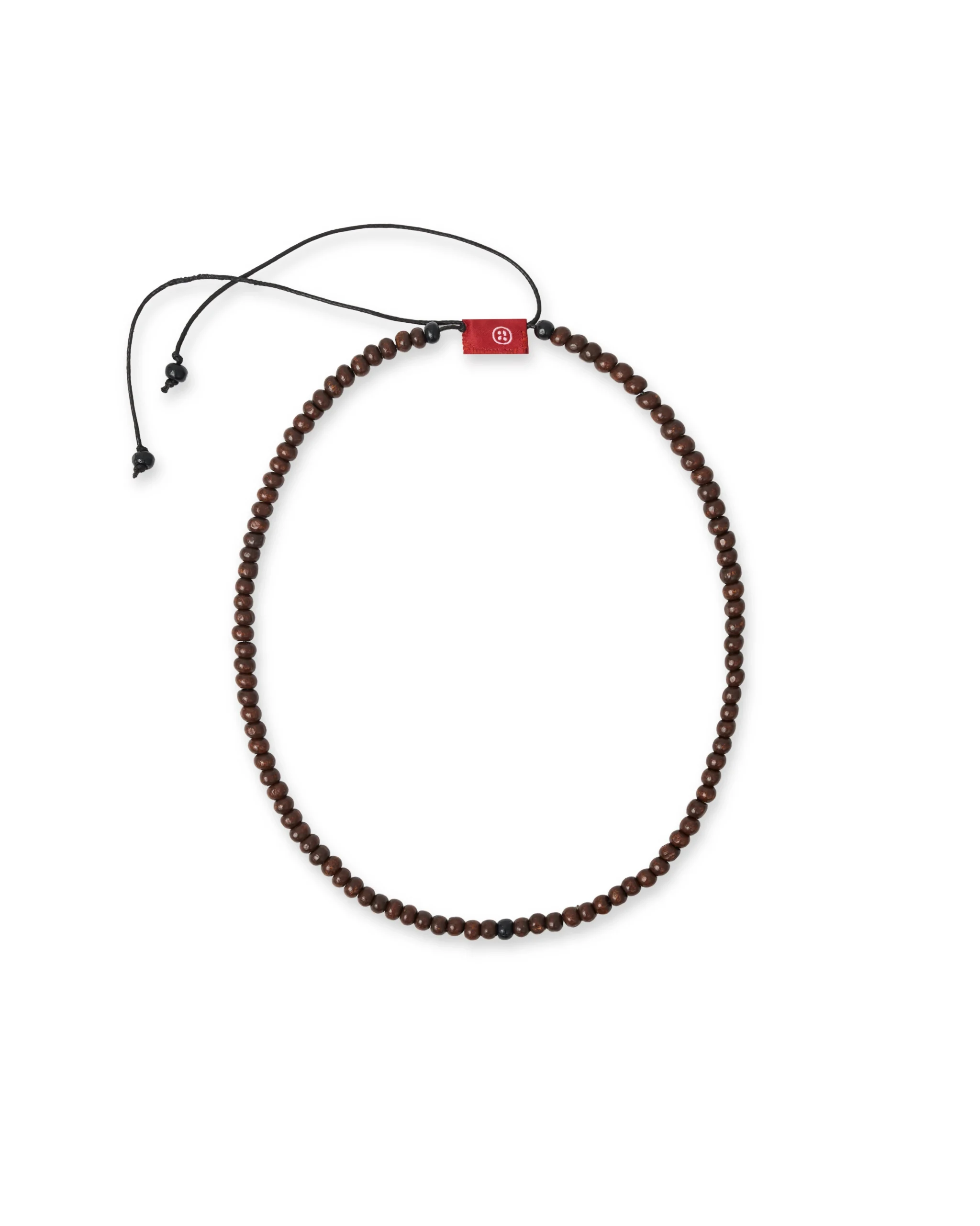 FW25 Runway BROWN WOODEN BEADED NECKLACE 2