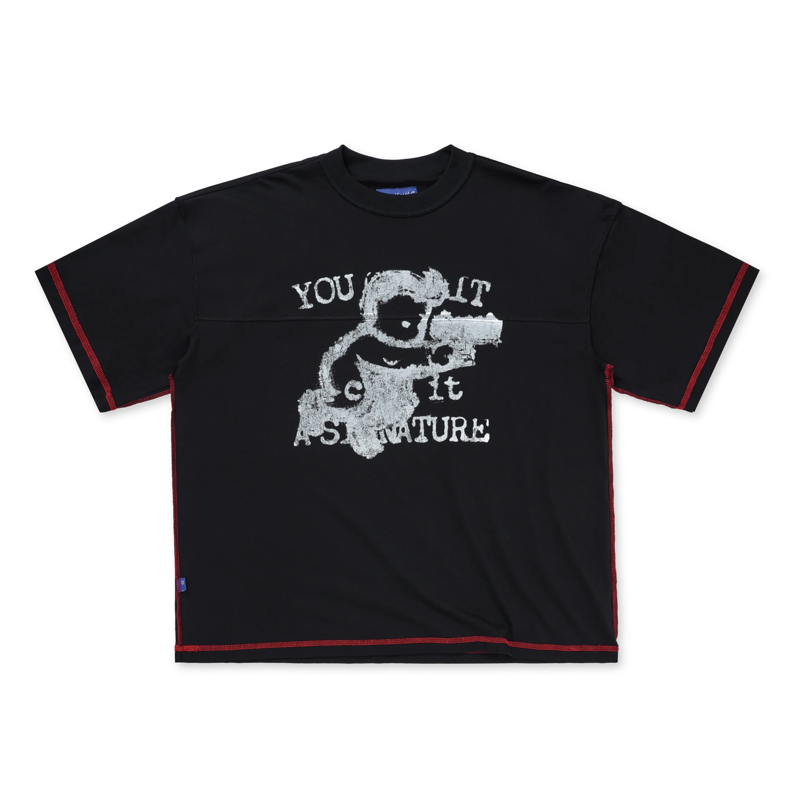 KON Oversized Black Tee