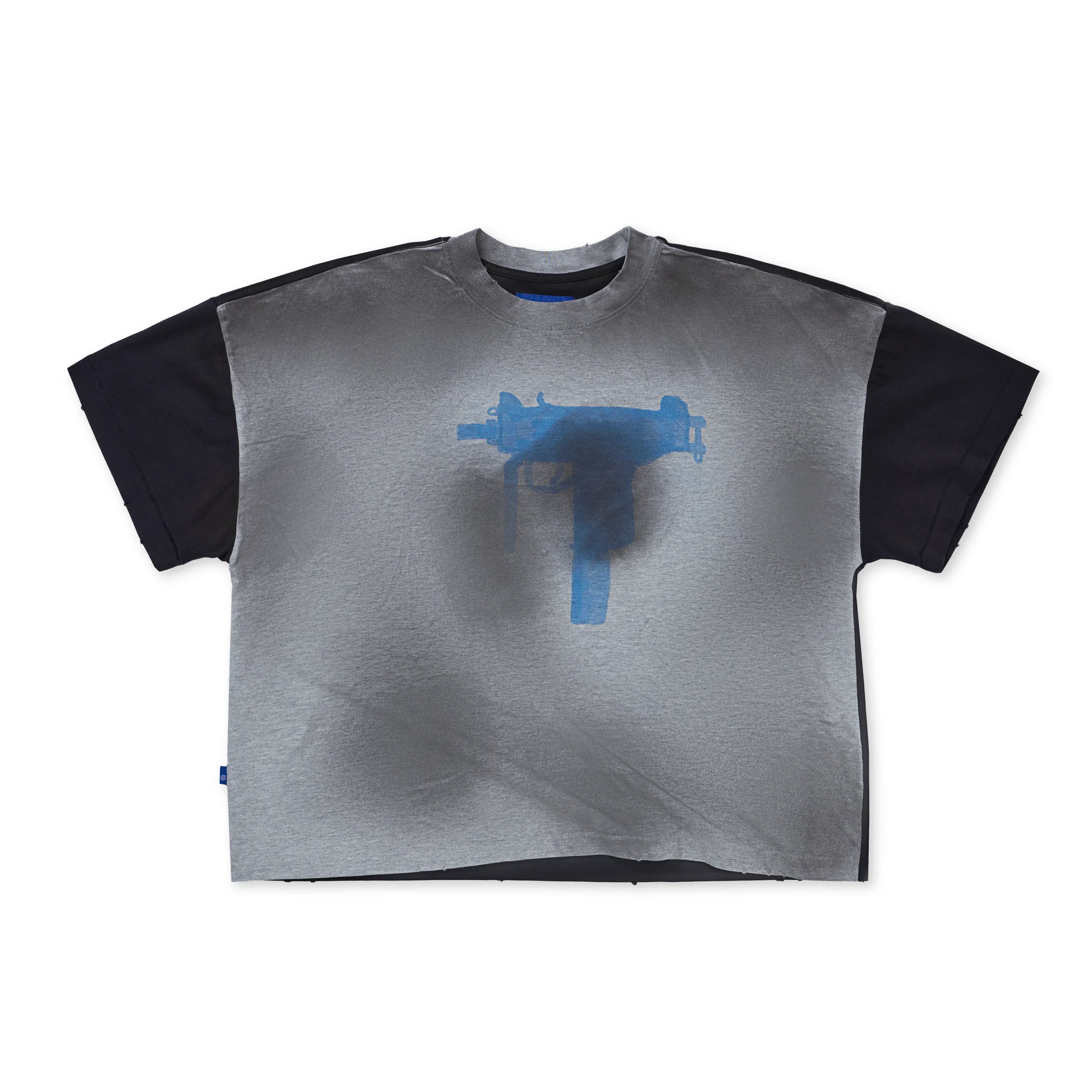 LIL UZI Washed Gray&Black Tee